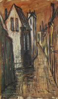Load image into Gallery viewer, Mid Century Original Cityscape Oil Painting From Sweden
