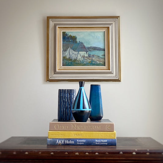 Vintage Art Original Landscape Oil Painting From Sweden