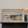 Vintage Art Room Original Landscape Oil Painting by Greta Turèn Sweden