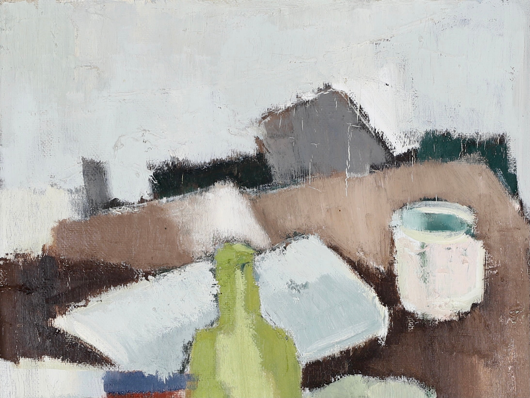 Mid Century Original Still Life Oil Painting by W Nilsson From Sweden