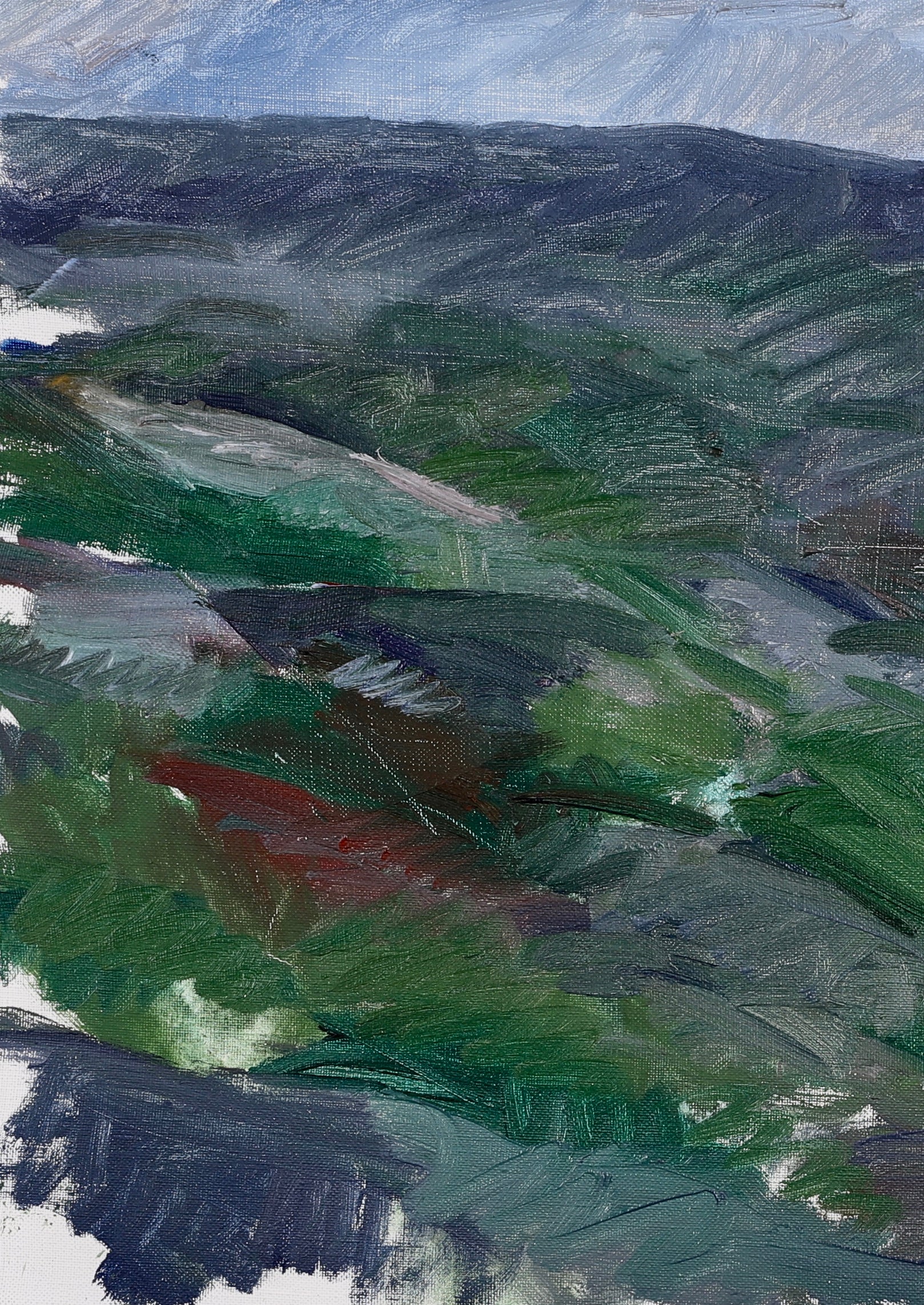 Vintage Landscape Oil Painting By Tore Nilsson Sweden