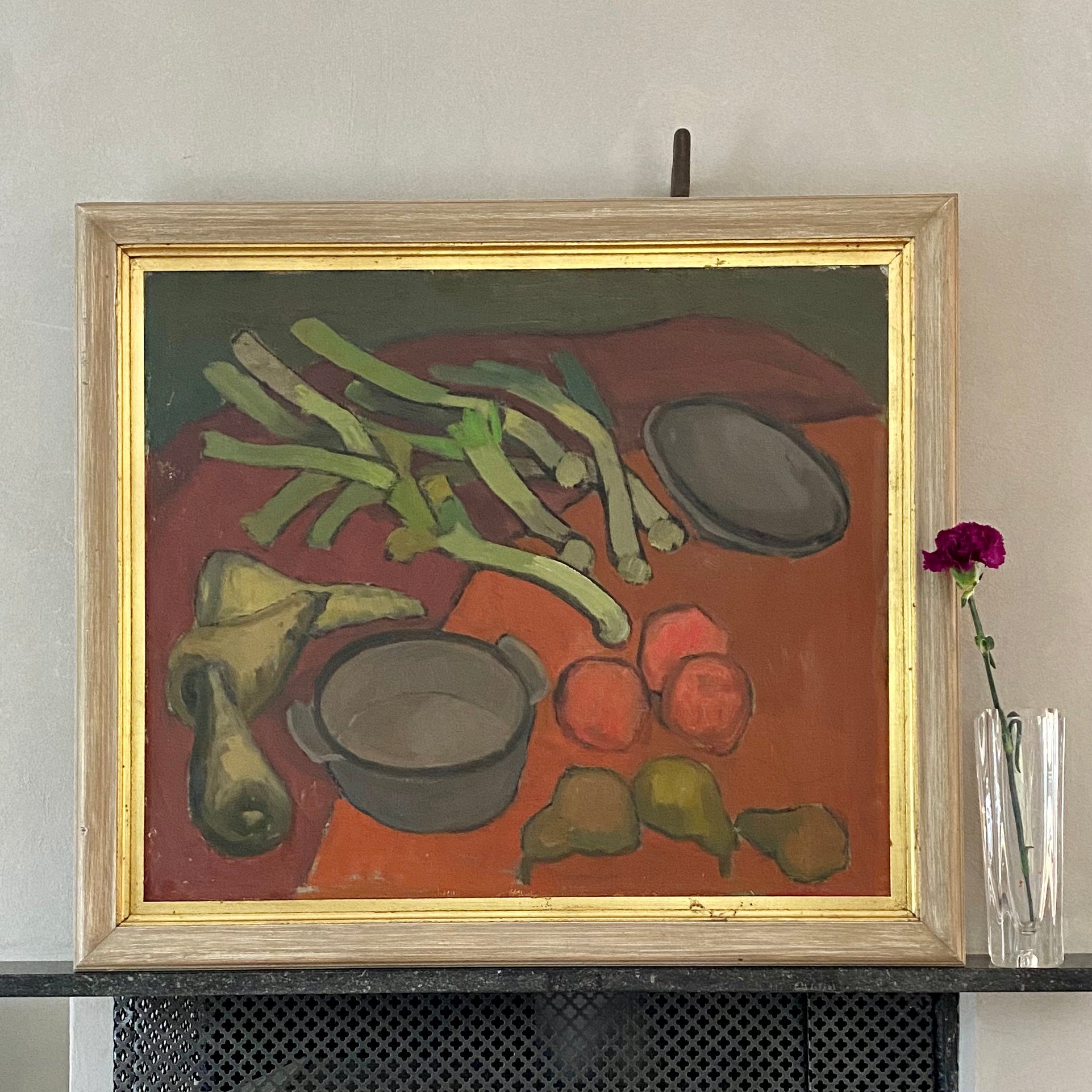 Large Vintage Mid Century Still Life From Sweden Vintage Art Room