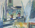 Load image into Gallery viewer, Mid Century Interior Oil Painting From Sweden
