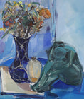 Load image into Gallery viewer, Mid Century Still Life Oil Painting by Listed Artist E Julius Sweden
