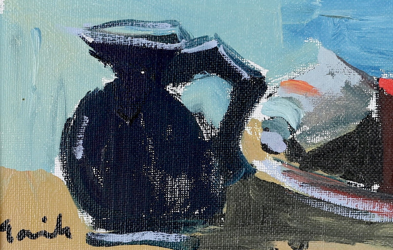 Mid century Still Life Oil Painting By T Gavik From Sweden