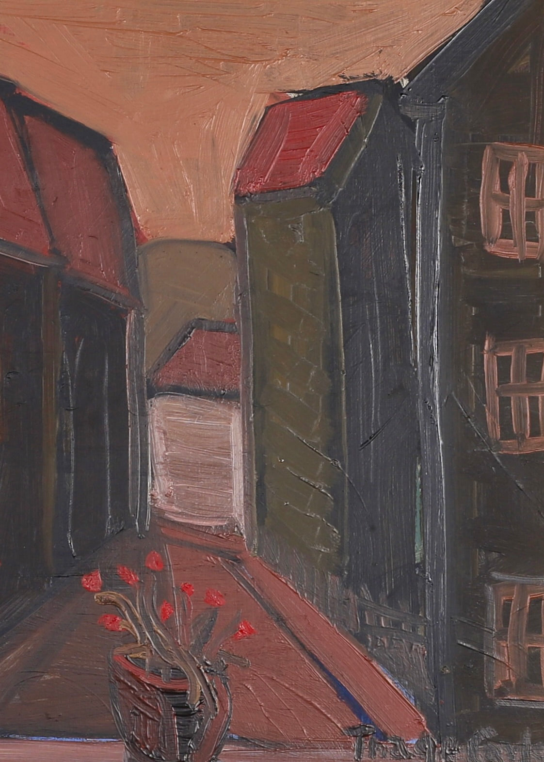 Mid Century Original Oil Painting from Sweden By T Carlson