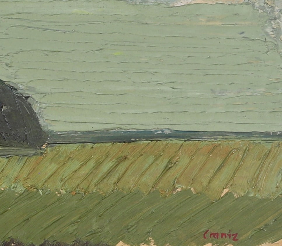 Vintage Art Original Landscape Oil Painting From Sweden by B Crantz