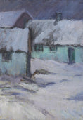 Load image into Gallery viewer, Mid Century Winterscape Oil Painting By E Selander Sweden 1952
