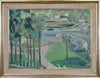 Mid Century Landscape Oil Painting From Sweden by S Schlyter