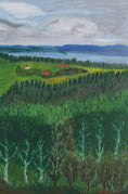 Load image into Gallery viewer, Colorful Original Vintage Mid Century Oil Painting From Sweden

