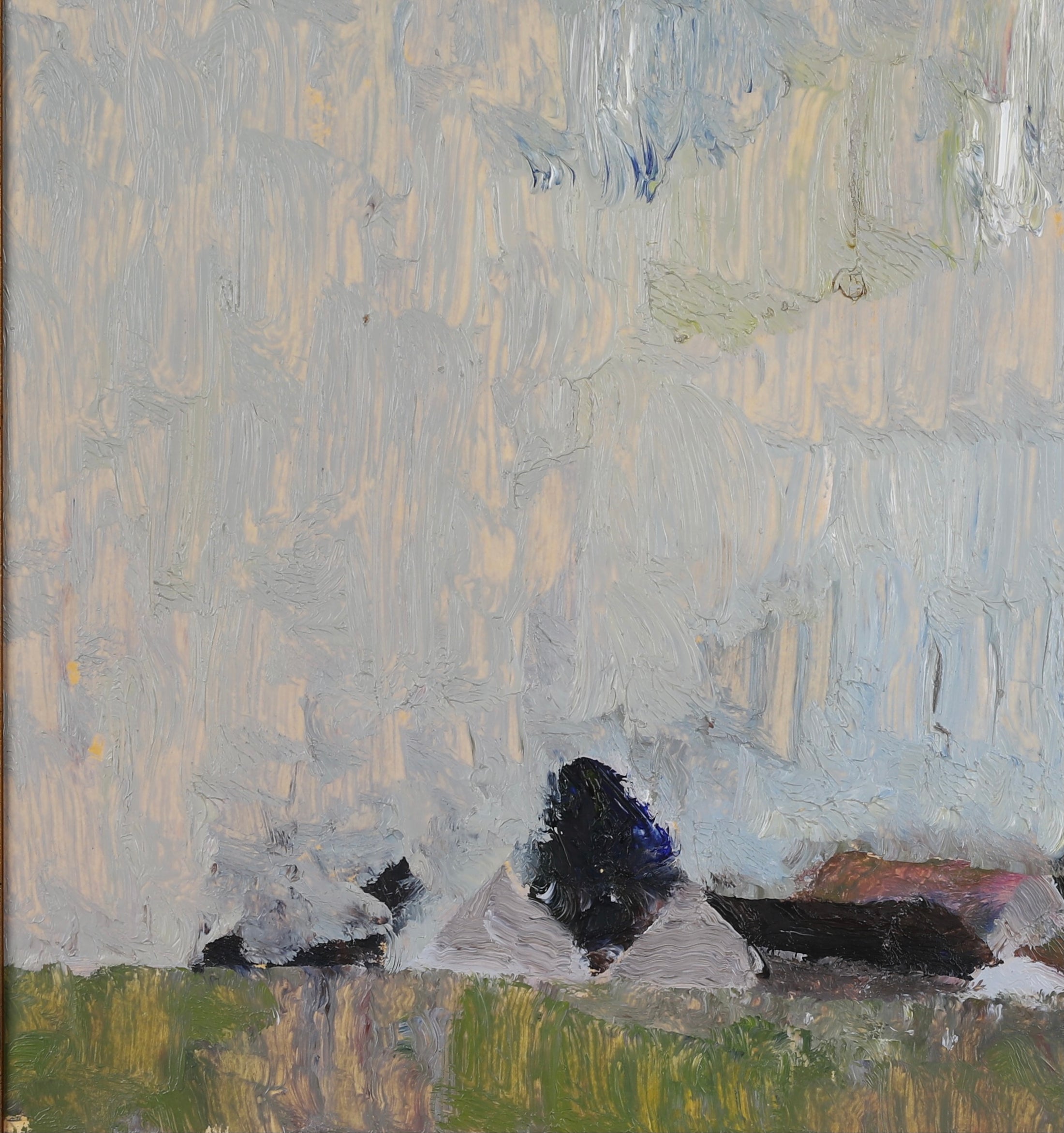Mid Century Original Landscape Oil Painting By G Persson Sweden 1962