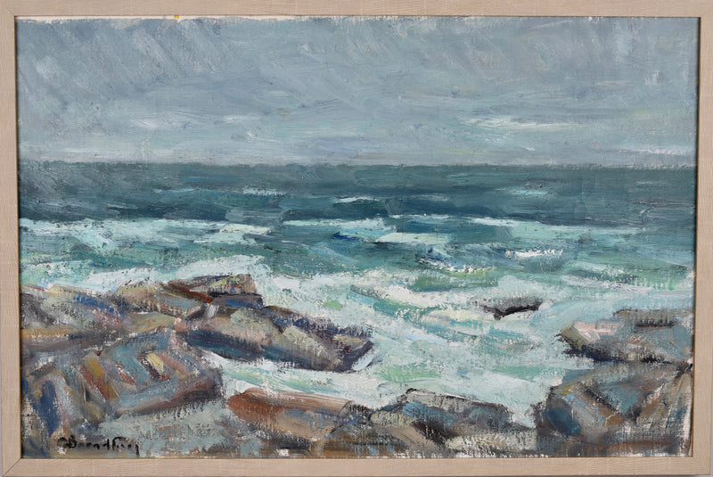 Original Vintage Seascape Oil Painting By C Berndtsson Sweden