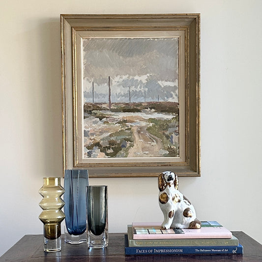 Vintage Landscape Oil Painting From Sweden by A Lindberg