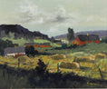 Load image into Gallery viewer, Mid Century Vintage Landscape Oil Painting by T Ahlm From Sweden
