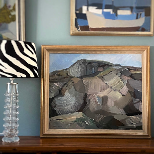 Vintage Art Original Landscape Oil Painting From Sweden by E Persson