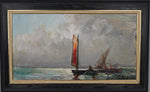Vintage Framed Original Seascape Oil Painting  by K Norman