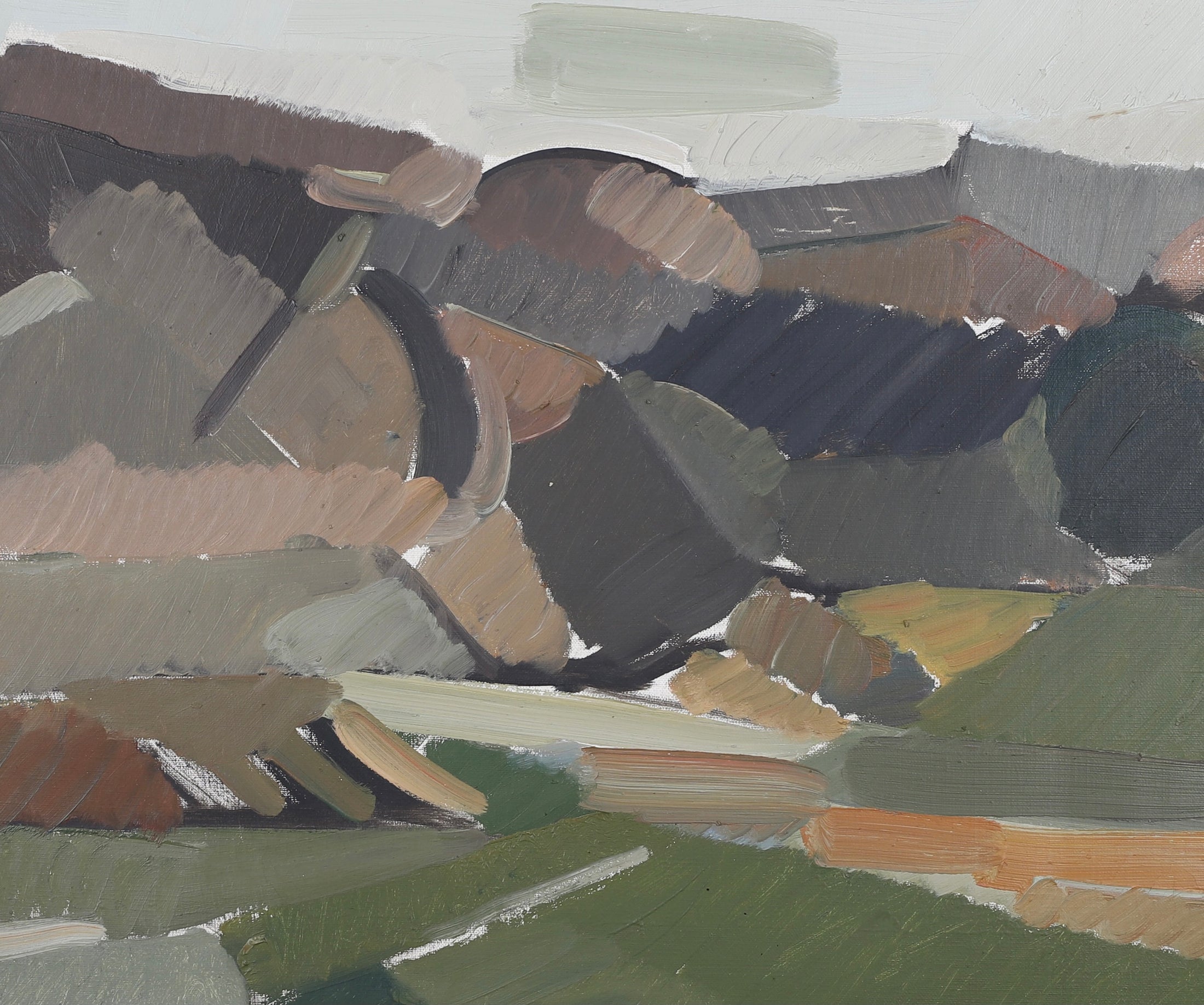Mid Century Original Landscape Oil Painting From Sweden By E Elfwen