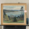 Large Mid Century Oil Painting By Ingvar Jerkeman Sweden 1956