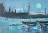 Mid Century Original Cityscape Oil Painting L Zelig Sweden