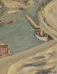 Load image into Gallery viewer, Mid Century Oil Painting by S Olsson Sweden 1953

