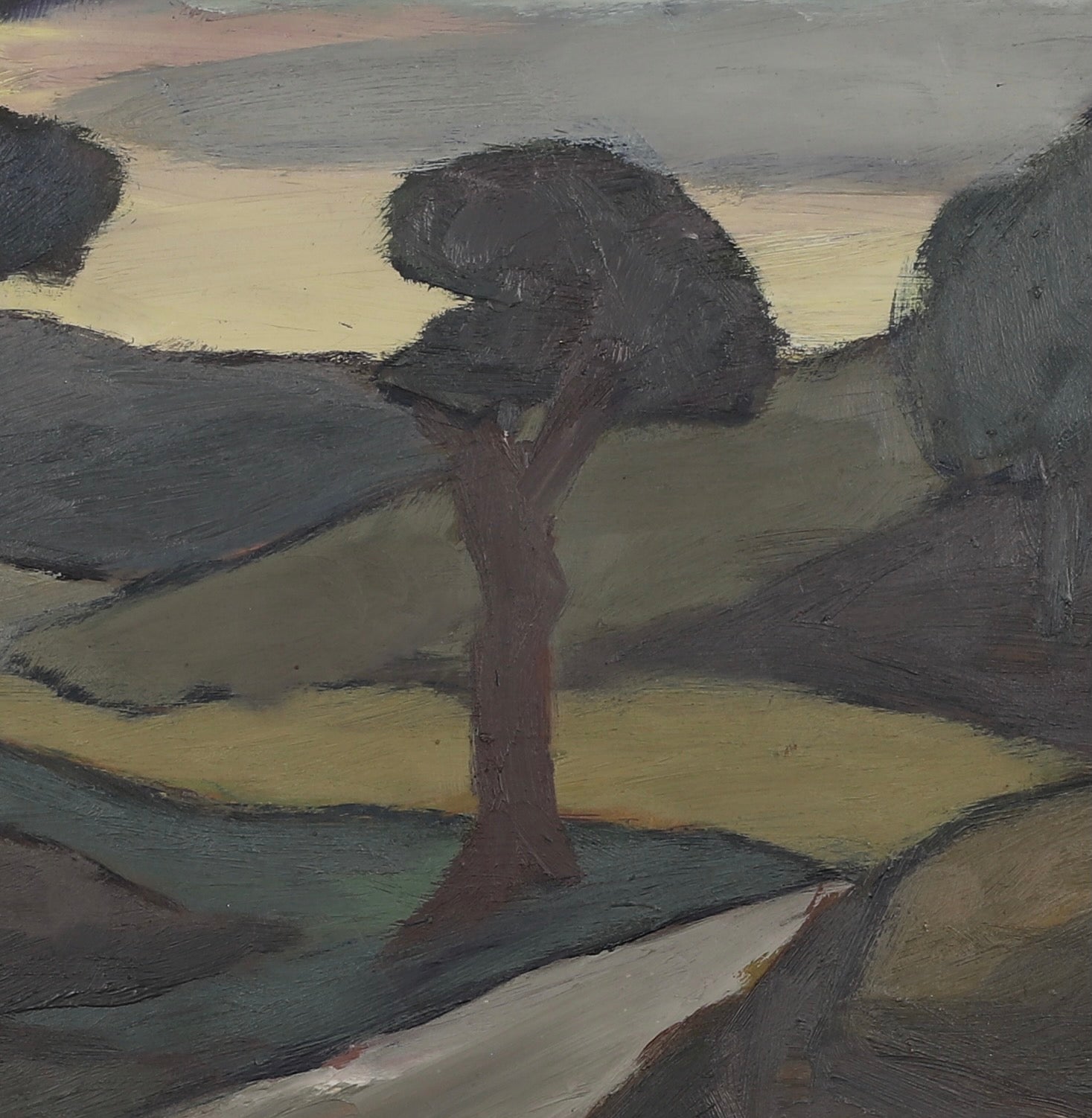 Vintage Original Mid Century Landscape Oil Painting From Sweden