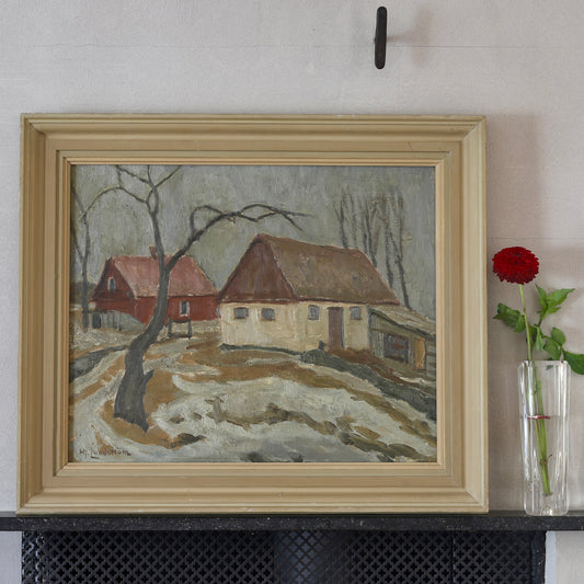 Vintage Mid Century Art Landscape From Sweden H Lundström