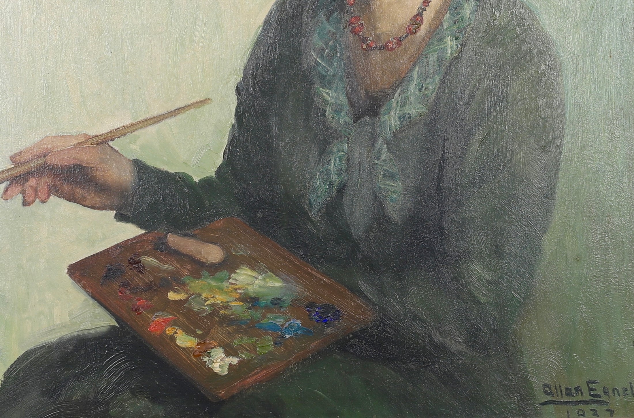 Vintage Artist Portrait By A Egnell Sweden