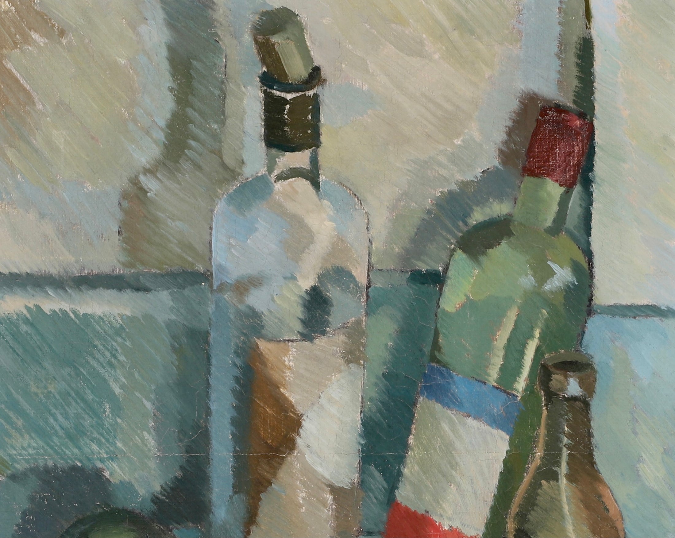 Vintage Mid Century Oil Painting By M Kjellman from Sweden