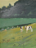 Load image into Gallery viewer, Mid Century Oil Painting Calves from Sweden
