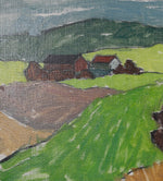 Vintage Mid Century Landscape Oil Painting By S Grandin Sweden