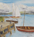 Load image into Gallery viewer, Mid Century Seascape Oil Painting From Sweden 1948
