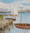Mid Century Seascape Oil Painting From Sweden 1948