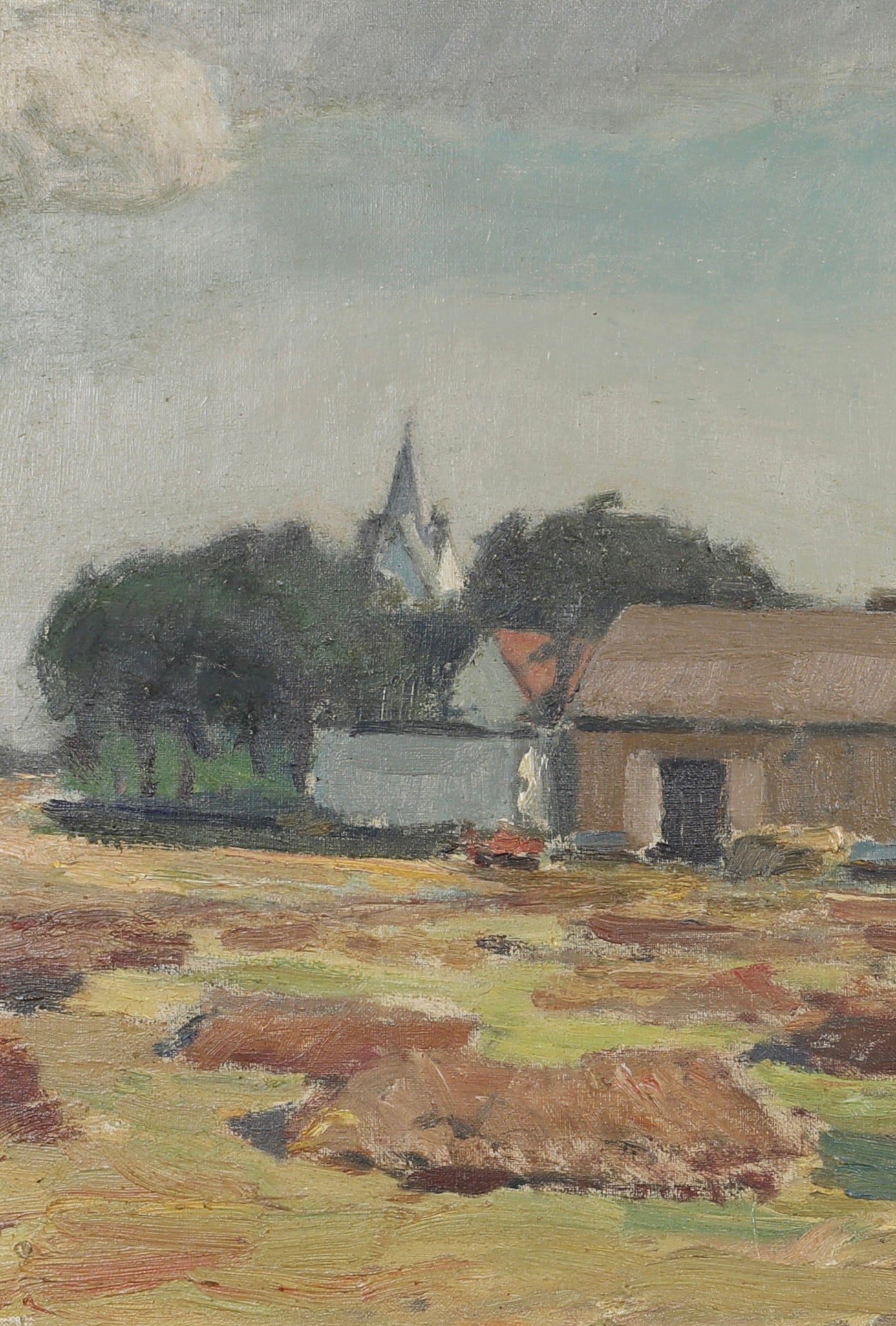 Mid Century Oil Painting From Sweden by G Isaksson