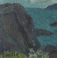 Load image into Gallery viewer, Mid Century Coastal Oil Painting By S Grandin Sweden

