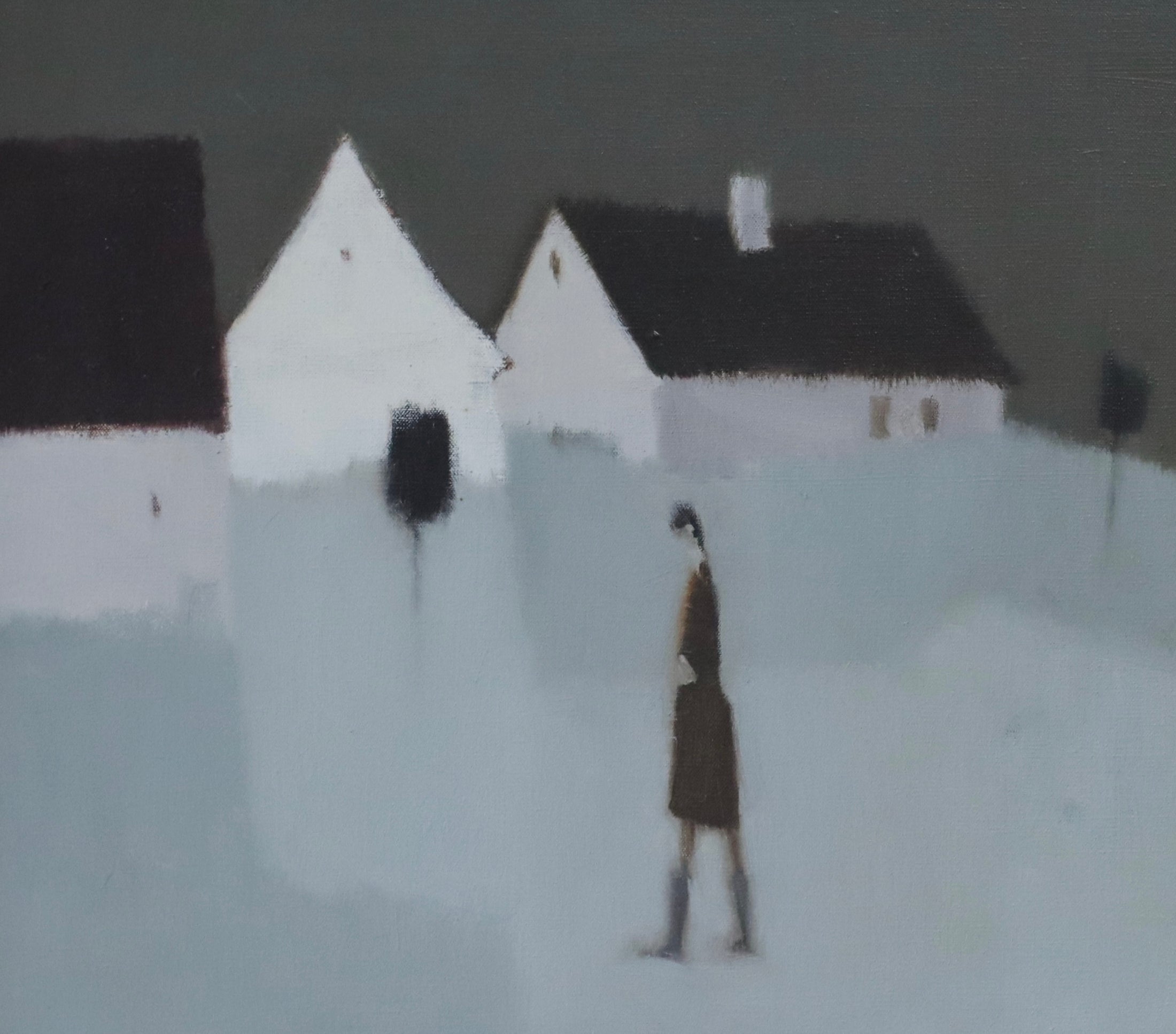 Mid Century Vintage Oil Painting By Listed Artist Fabian Lundqvist