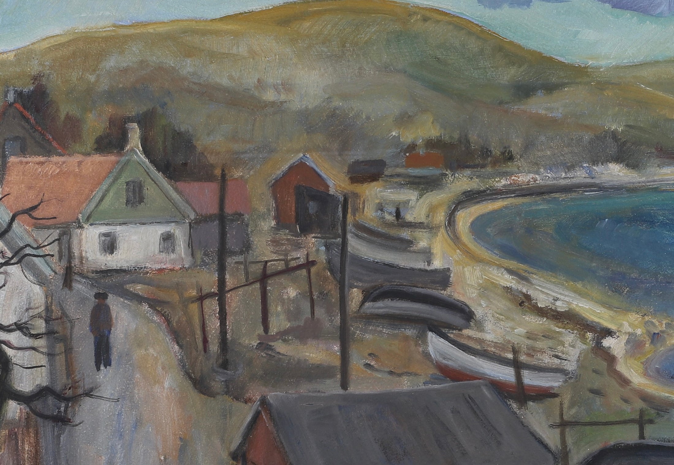 Original Oil Painting Vintage Mid Century From Sweden By GS Malm
