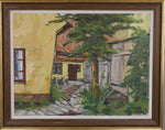 Mid Century Original Farmhouse Oil Painting From Sweden