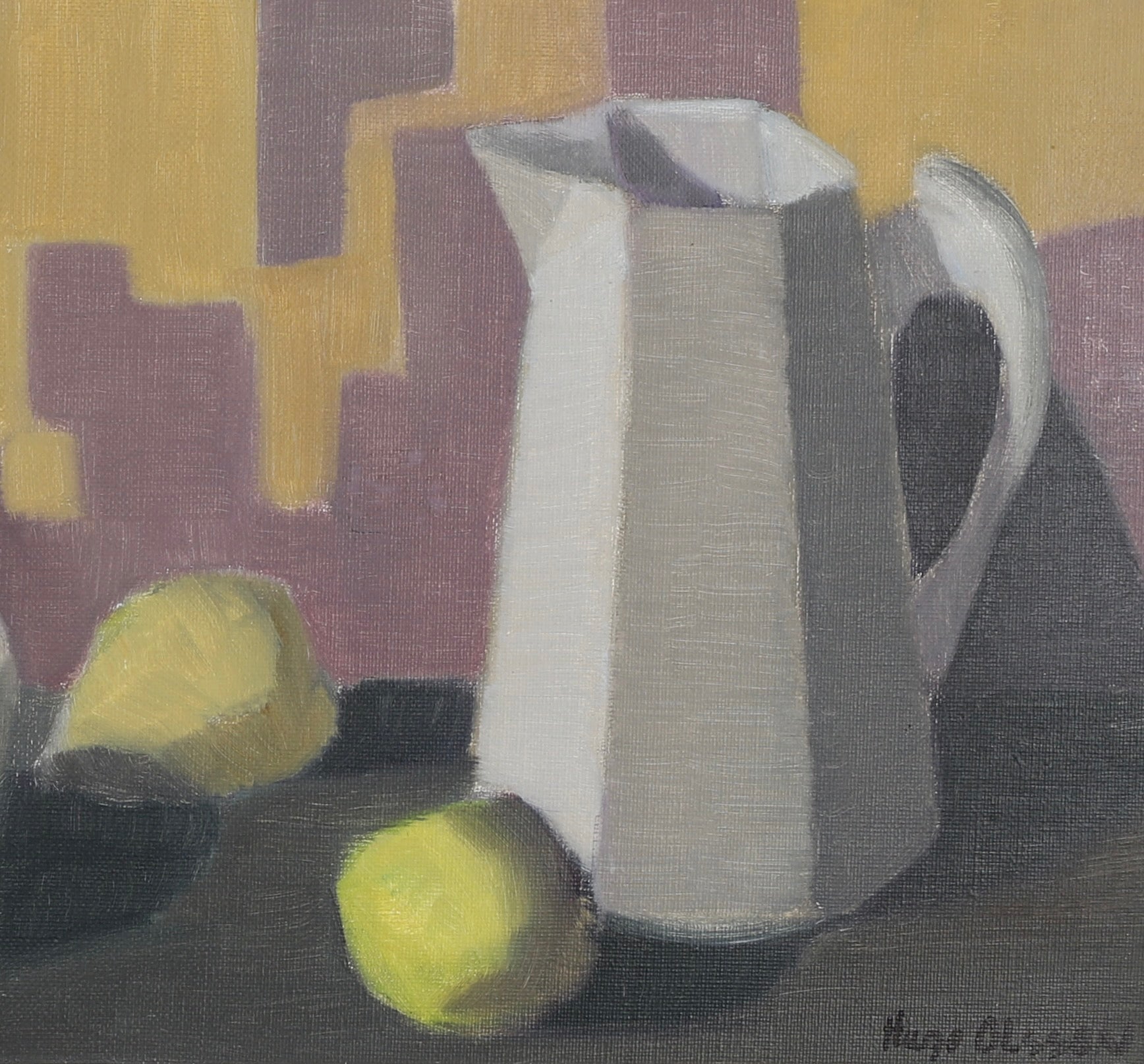 Mid Century Vintage Art Room Original Still Life Oil Painting Sweden
