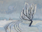 Mid Century Winterscape Oil Painting By E Hybbinette Sweden
