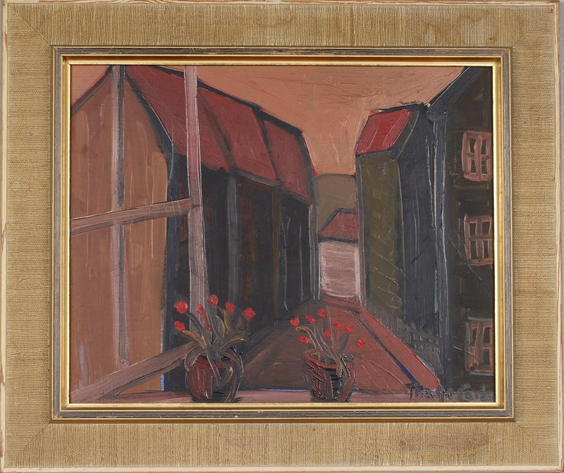 Mid Century Original Oil Painting from Sweden By T Carlson