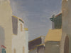 Vintage Cityscape Oil Painting by T Nilsson from Sweden