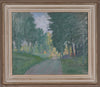 Mid Century Landscape Oil Painting From Sweden by M Hallengren