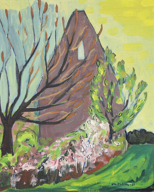 Mid Century Landscape Oil Painting From Sweden by O Ekbom 1950