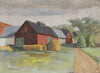Vintage Mid Century Landscape Painting By W Rydberg Sweden