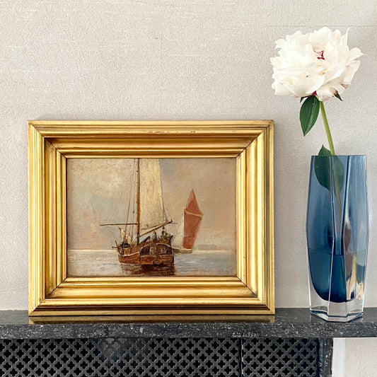 Original Marine Oil Painting From Denmark