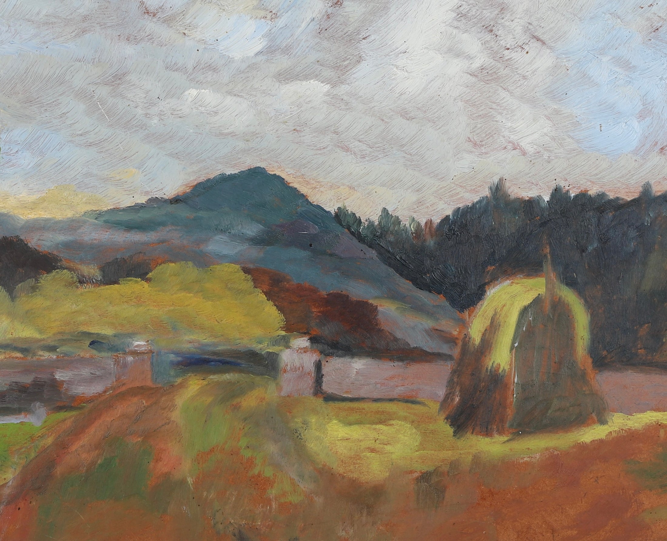 Vintage Art Room Original Landscape Oil Painting From Sweden