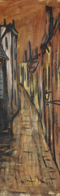 Load image into Gallery viewer, Mid Century Original Cityscape Oil Painting From Sweden
