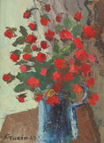 Load image into Gallery viewer, Mid Century Still Life Oil Painting By Greta Turén from 1969
