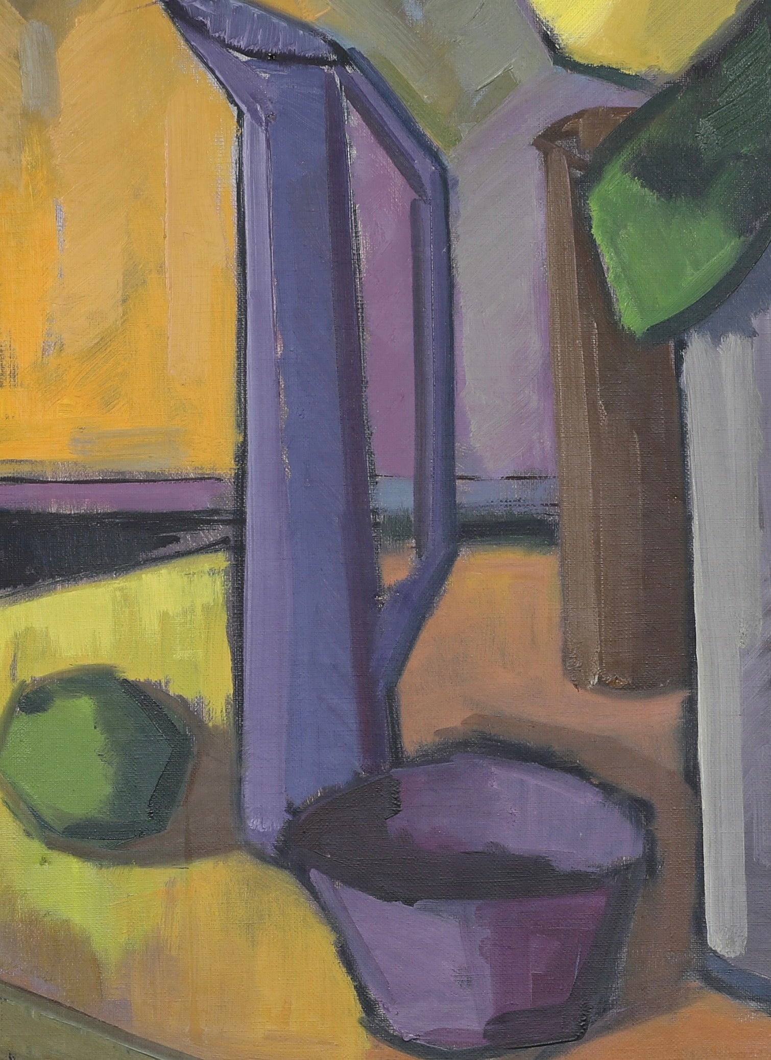 Vintage Mid Century Oil Painting By Y Andersson from Sweden