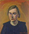 Vintage Original Portrait Oil Painting By V Olson From Sweden